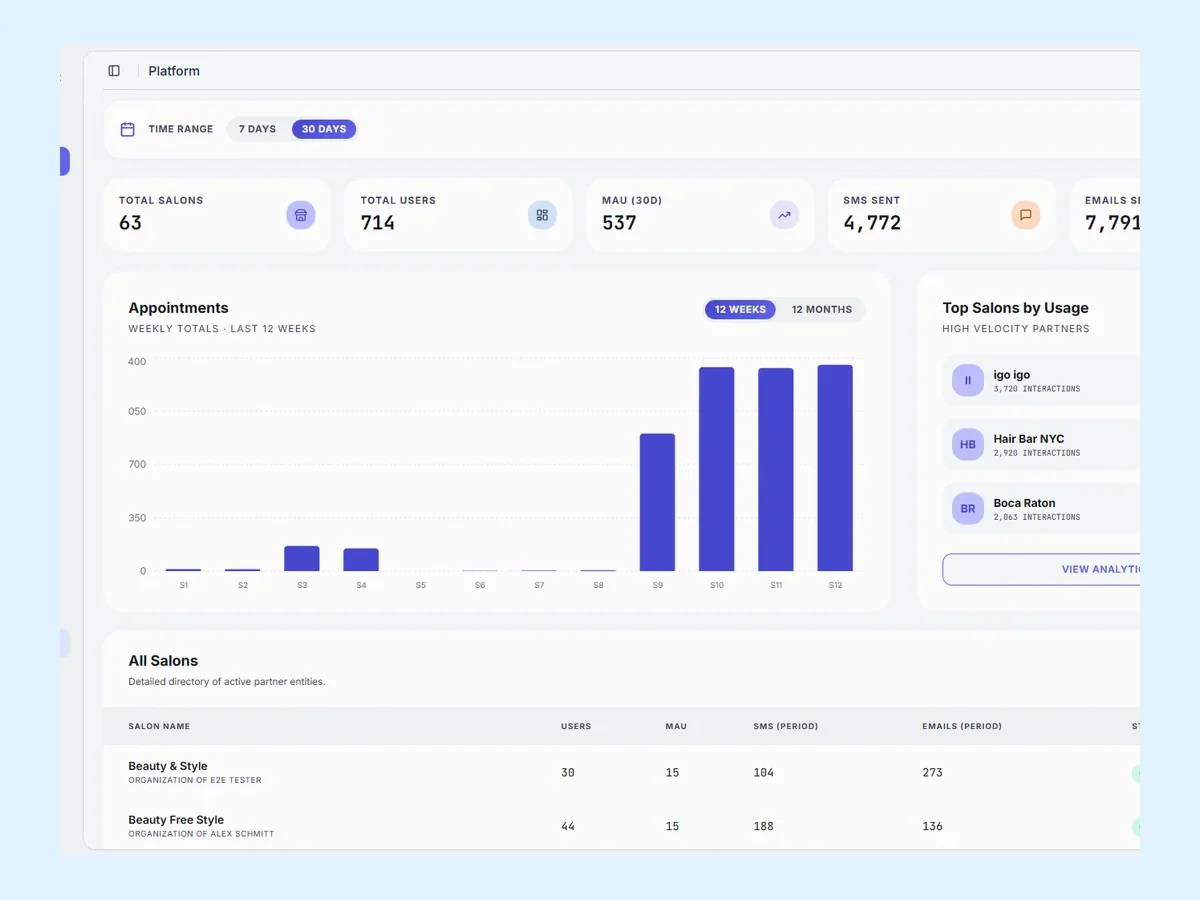 Orya public booking flow for spa treatments